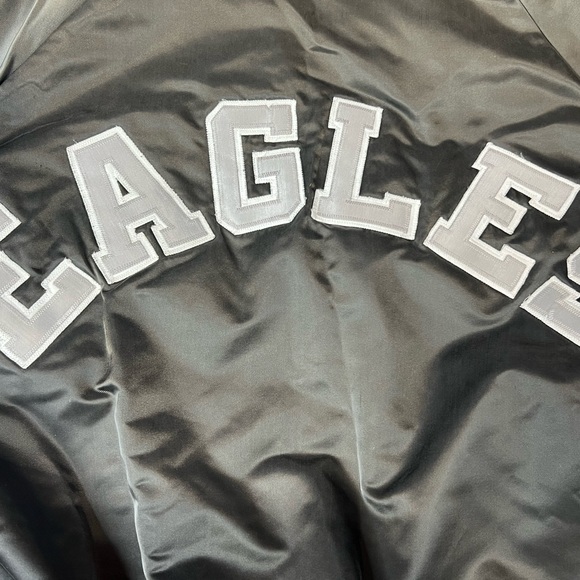 Vintage Rare Black Chalkline Philadelphia Eagles Satin Jacket Large - Picture 8 of 10